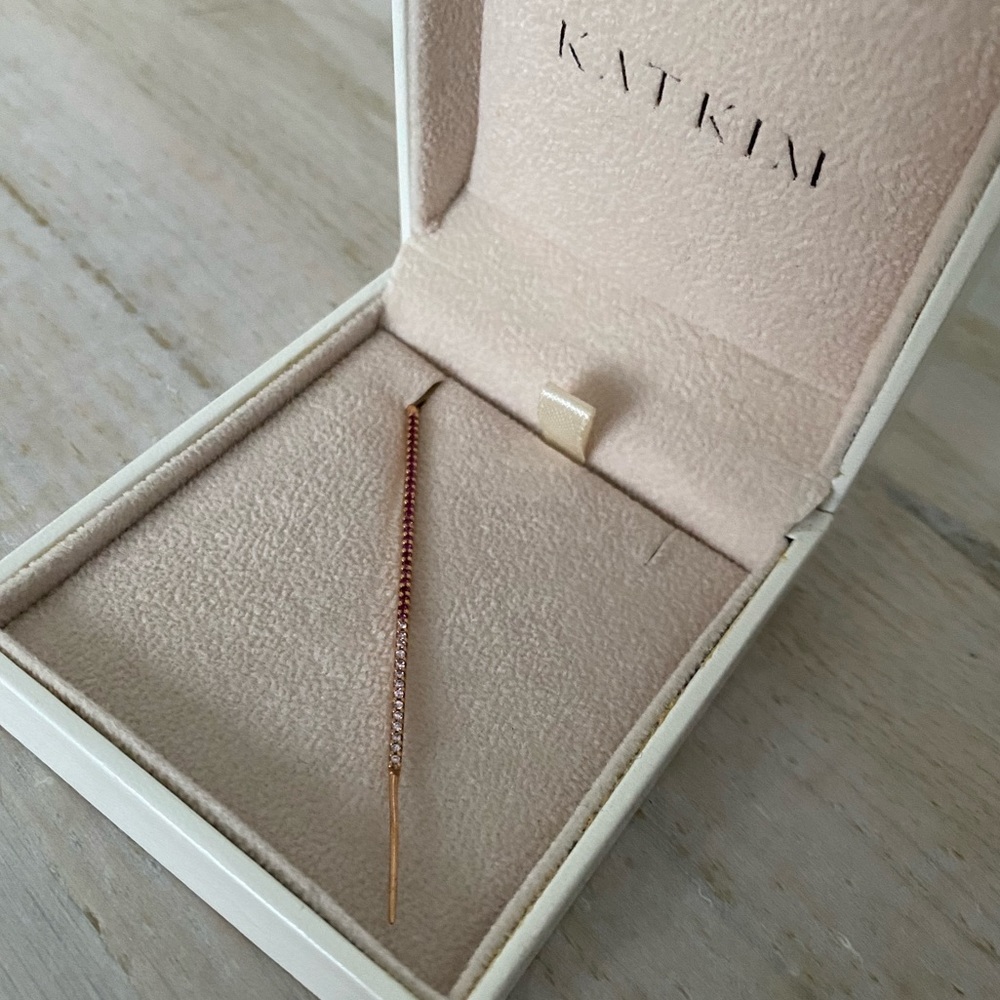 Katkim - Ombre Ruby & Pink Sapphire Ear Pin